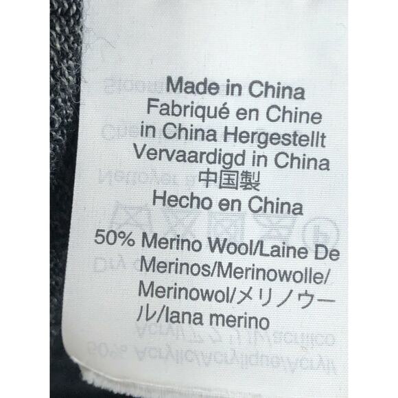 Madewell Sz L 47"B Lagenlook Gray Merino Wool Blend High Low Southstar Sweater - Picture 7 of 9